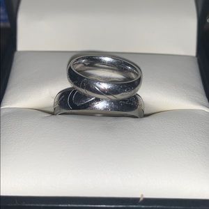 8 1/2 and 5 Love Ring Set Sterling Silver